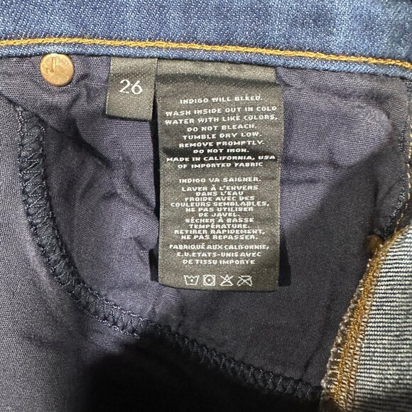 J Brand Jeans Womens 26 Alta Capri Cotton Stretch Distressed Knees Holes - Picture 6 of 11